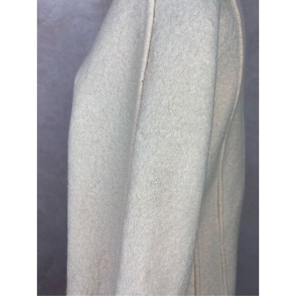 Geiger 100% Cream Wool Coat Medium Small - READ - Picture 10 of 10